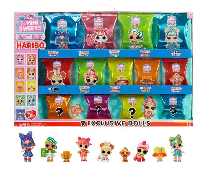 Set de păpuși MGA L.O.L. Surprise Mini Sweets Party Pack, 9 păpuși
