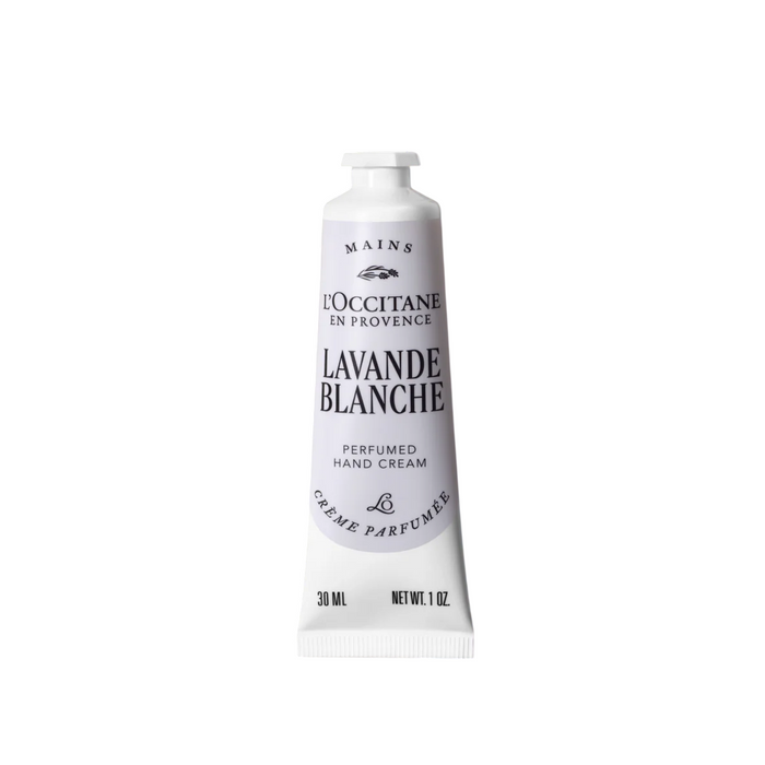 Cremă de mâini L'Occitane en Provence Lavande Blanche, hidratantă, parfumată, 30 ml
