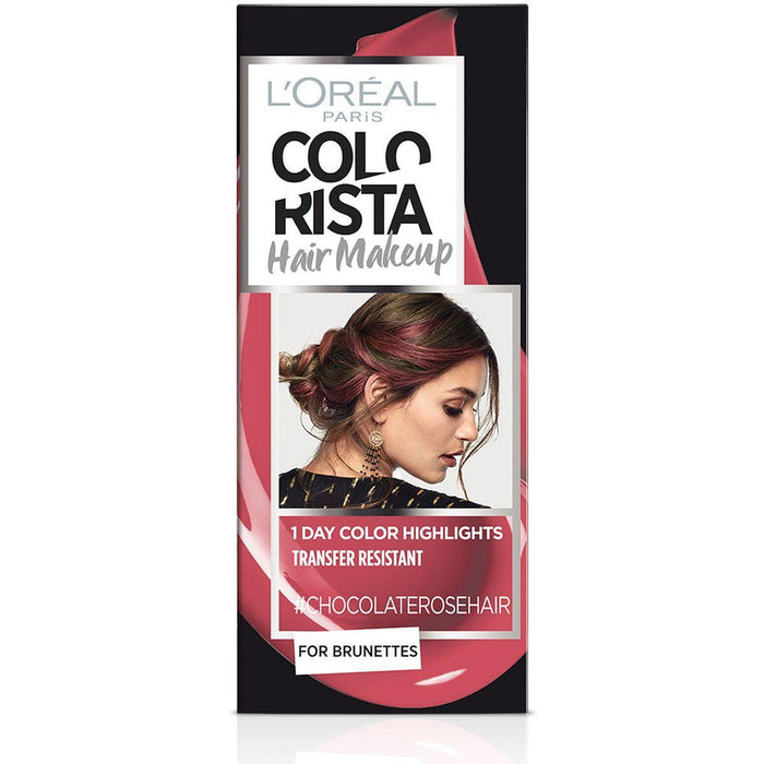 Machiaj de păr L'Oreal Paris Colorista Hair Makeup, nuanța #CHOCOLATEROSEHAIR, pentru păr brunet, 30 ml