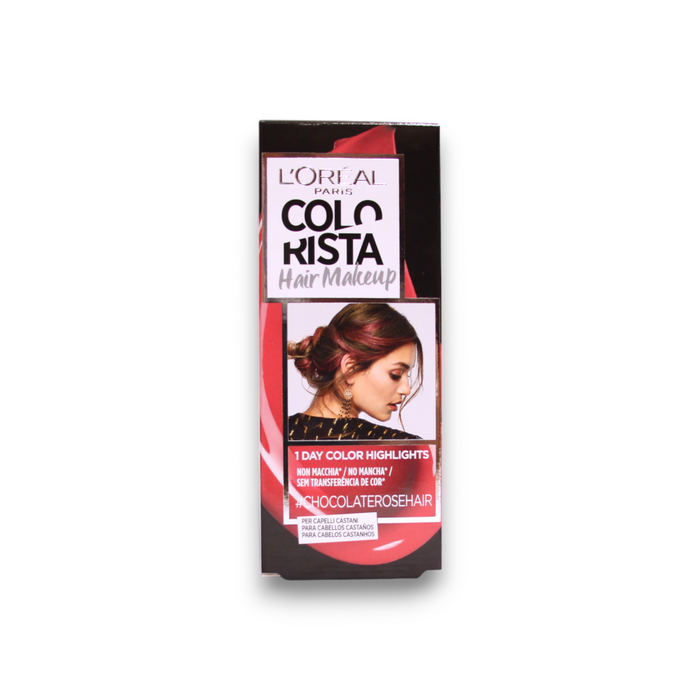 Machiaj de păr L'Oreal Paris Colorista Hair Makeup, nuanța #CHOCOLATEROSEHAIR, pentru păr brunet, 30 ml