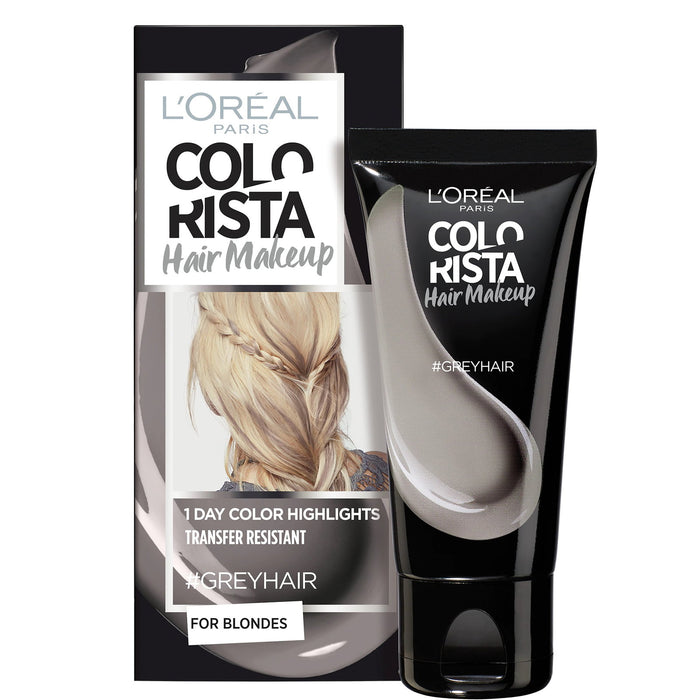 Vopsea temporară de păr L'Oreal Paris Colorista Hair Makeup, nuanța #GREYHAIR, 30 ml