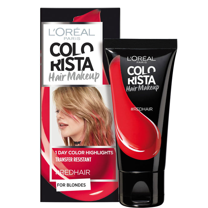 Vopsea temporară de păr L'Oreal Paris Colorista Hair Makeup, nuanța #REDHAIR, 30 ml