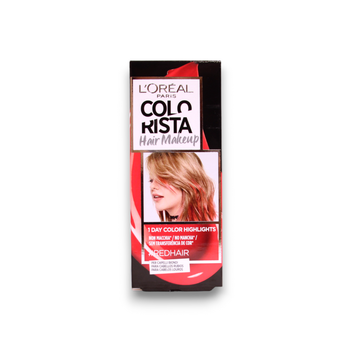 Vopsea temporară de păr L'Oreal Paris Colorista Hair Makeup, nuanța #REDHAIR, 30 ml