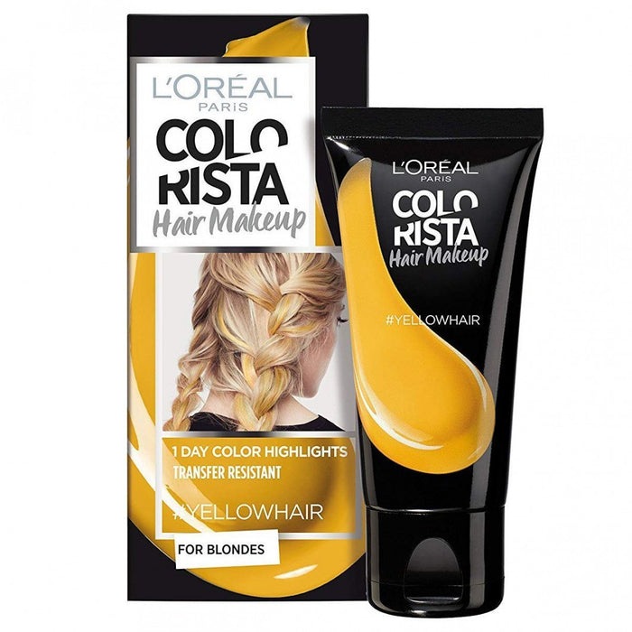 Vopsea de păr semi-permanentă L'Oreal Paris Colorista Hair Makeup, nuanța #YELLOWHAIR, 30 ml