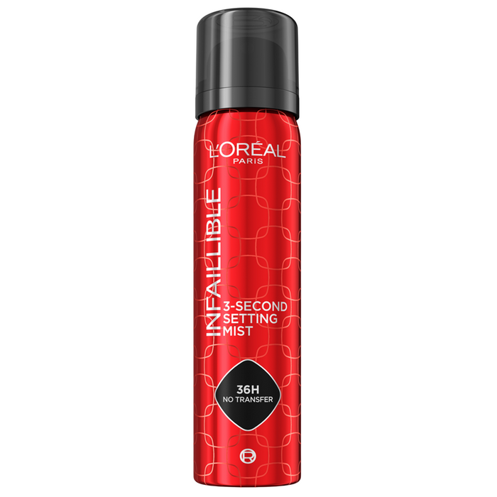 Spray de fixare L'Oreal Paris Infallible, fixare în 3 secunde, fără transfer 36 h, 75 ml