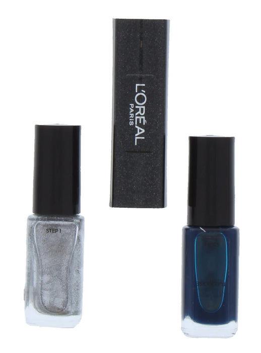 Ojă de unghii 2-în-1 L'Oréal Paris Infallible, nuanța MTX 030 Turcoaz, 2 x 5 ml