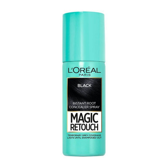 Spray pentru retușul rădăcinilor L'Oreal Paris Magic Retouch, nuanța Black, 75 ml