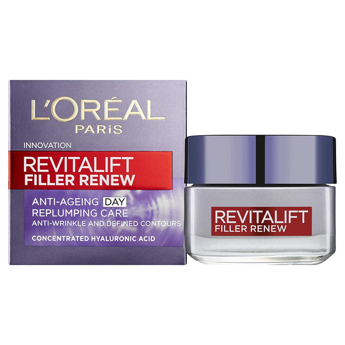 Cremă de față L'Oreal Paris Revitalift Filler Renew, antiîmbătrânire, de zi, 50 ml