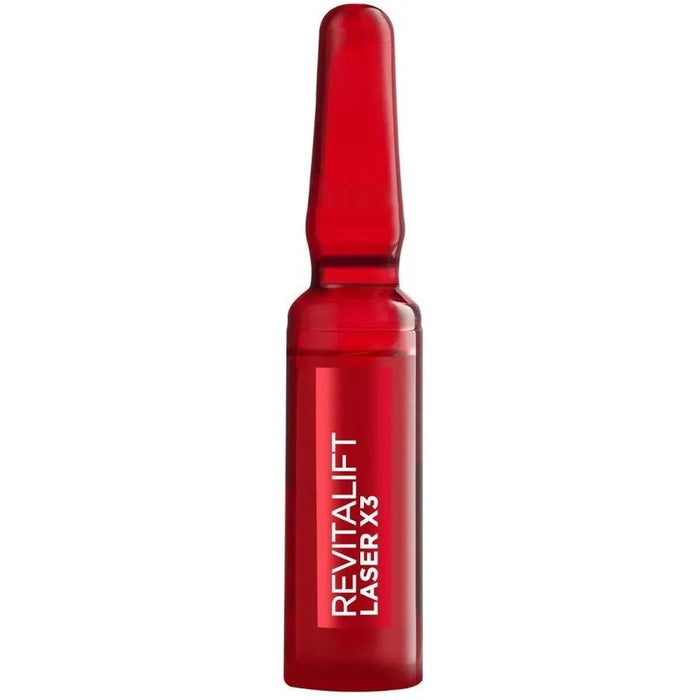 Set ser pentru față L'Oreal Paris Revitalift Laser Renew, acid glicolic 10%, efect de exfoliere, 7 x 1 ml