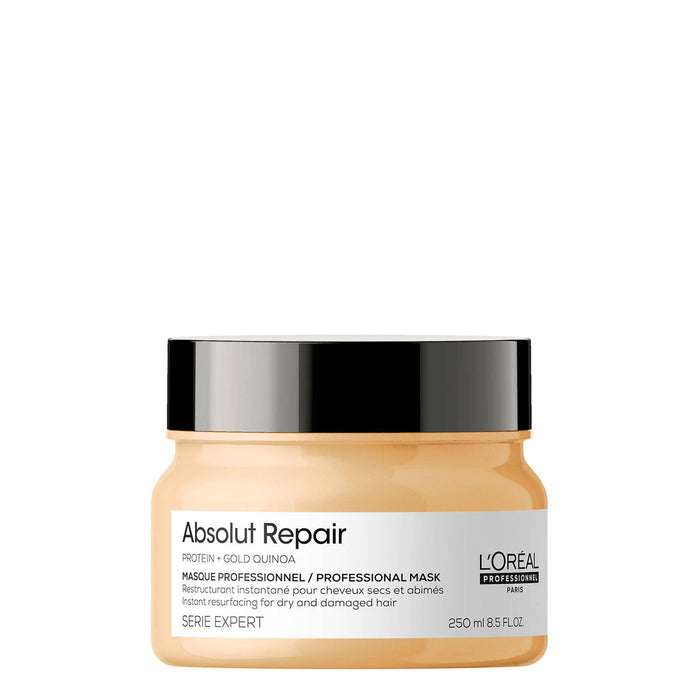 Mască de păr L'Oreal Professionnel Serie Expert Absolut Repair, cu proteină și quinoa aurie, pentru păr uscat și deteriorat, 250 ml