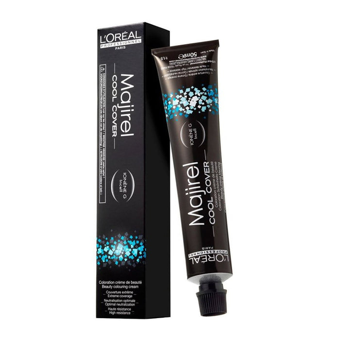 Vopsea permanentă de păr L'Oreal Professionnel Majirel Cool-Cover, nuanța 7.17 Ash Metallic Blonde, 50 ml