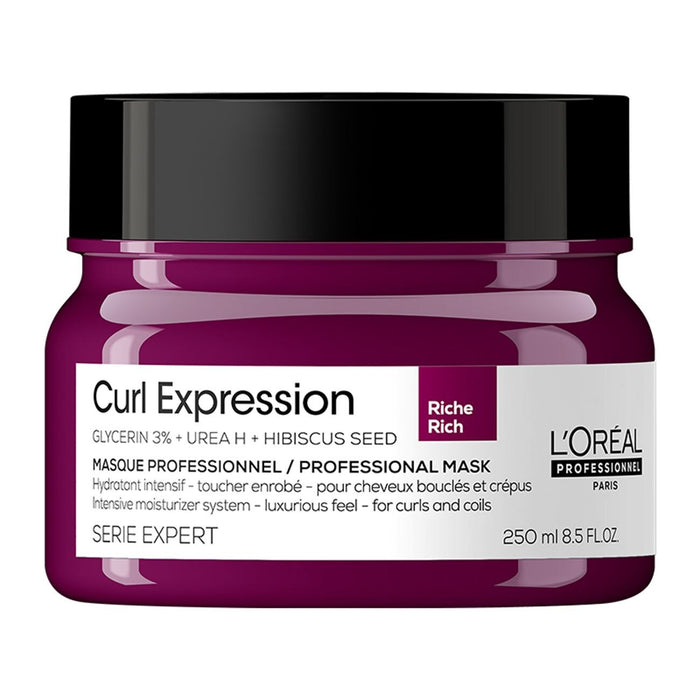 Mască de păr L'Oreal Professionnel Serie Expert Curl Expression Rich, hidratare intensă, pentru păr creț și foarte creț, 250 ml