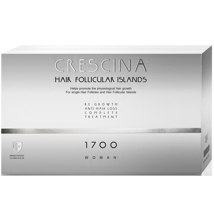 Ser tratament pentru scalp Labo Cosprophar Suisse Crescina Follicular Islands 1700, pentru stimularea creșterii părului, pentru femei, 10 + 10 fiole