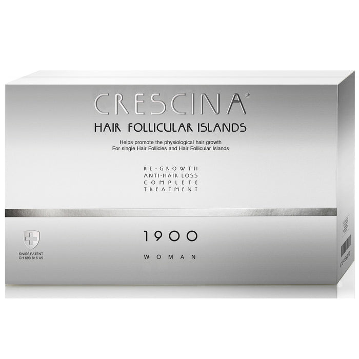 Ser tratament pentru scalp Labo Cosprophar Suisse Crescina Follicular Islands 1900, pentru stimularea creșterii părului, 10 + 10 fiole