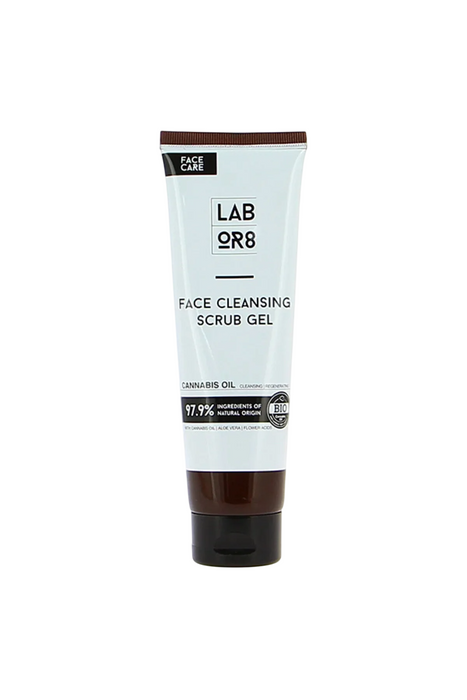 Gel exfoliant facial LABOR8 Hemp, cu ulei de cânepă, 125 ml