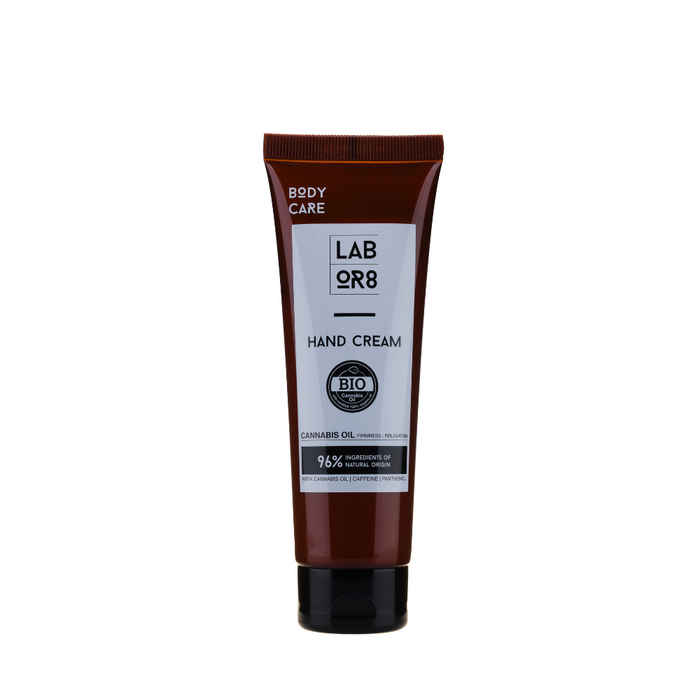 Cremă pentru mâini LABOR8 Hemp, hidratantă și emolientă, 75 ml