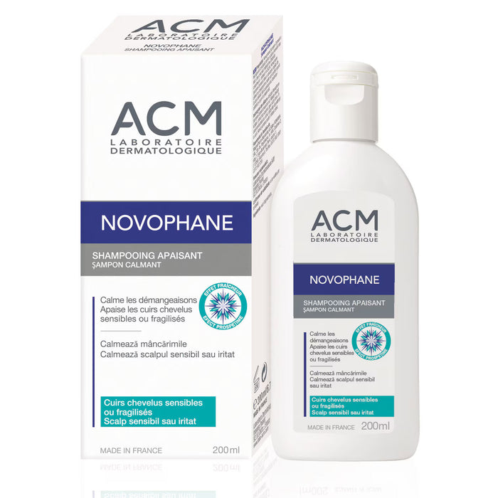Șampon Laboratoire ACM Novophane, calmant, pentru scalp sensibil, cu pantenol, 200 ml