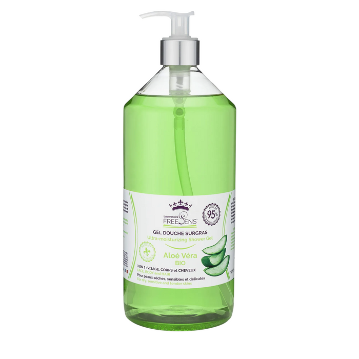 Gel de duș și șampon 2 în 1 Laboratoire Freesens Freesens, cu Aloe Vera, 1000 ml