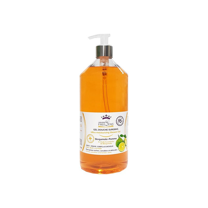Gel de duș și șampon 2 în 1 Laboratoire Freesens, cu esență de bergamotă, 1000 ml