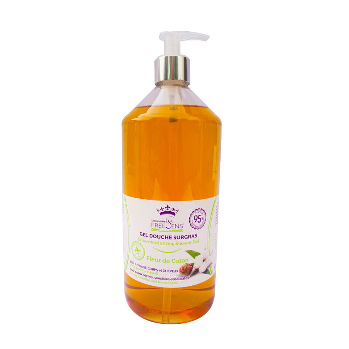 Gel de duș și șampon 2 în 1 Laboratoire Freesens, Freesens Cotton Flower, 1000 ml