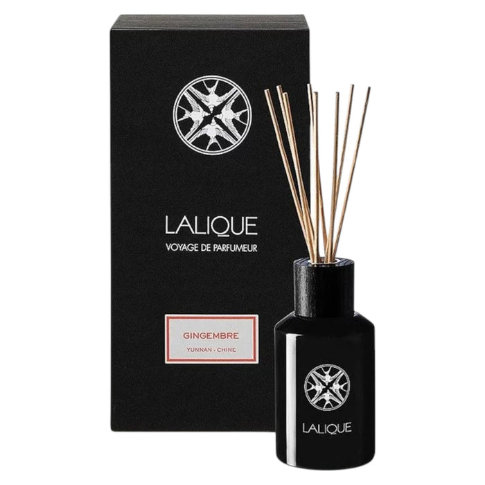 Difuzor de aromă cu bețișoare Lalique Gingembre Yunnan Chine, cu ghimbir, negru, 250 ml