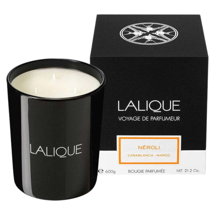 Lumânare parfumată Lalique Voyage de Parfumeur Neroli Casablanca Maroc, 600 g