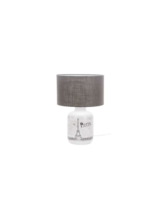 Lampă de masă decorativă GBC City Paris, ceramică, 41 cm înălțime, design urban elegant
