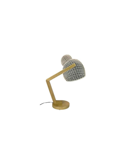Lampă de birou din lemn Woody, 3W, efect 3D, design modern, înălțime 41 cm, diametru 41 cm, GBC