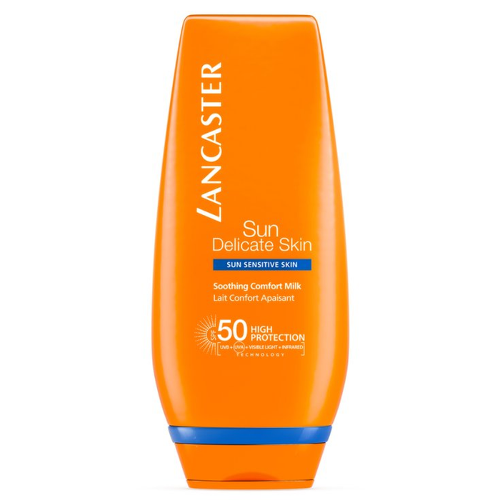 Loțiune de protecție solară Lancaster Sun Delicate Skin, calmantă, pentru piele sensibilă, SPF 50, 125 ml