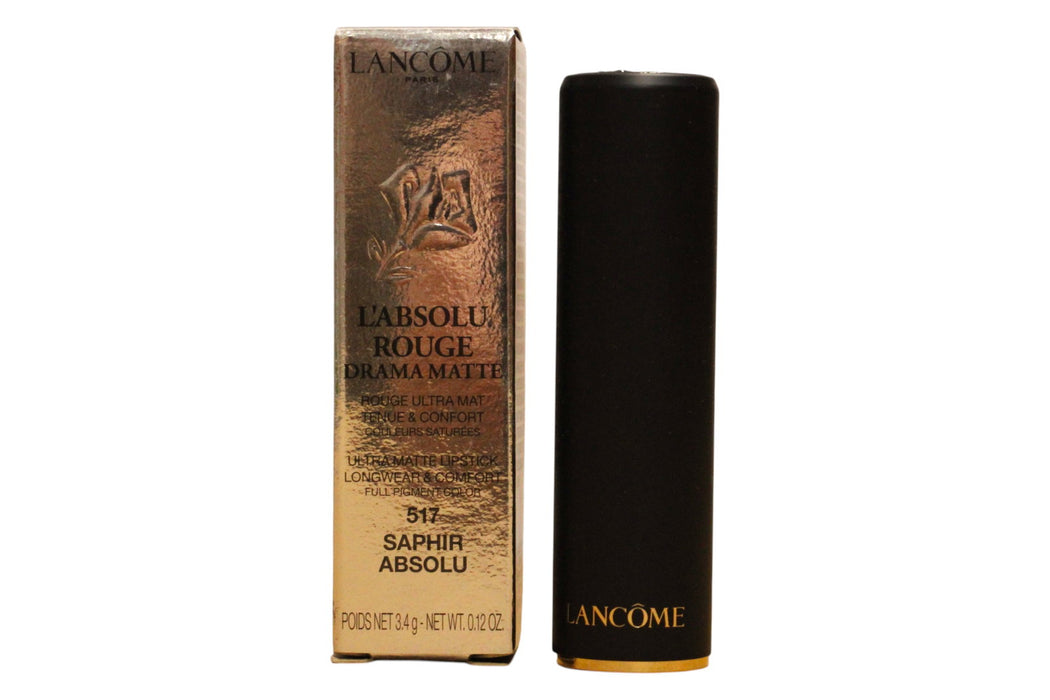 Ruj cremos Lancome L'Absolu Rouge, mat, nuanța 517 Saphir Absolu, 3,4 g