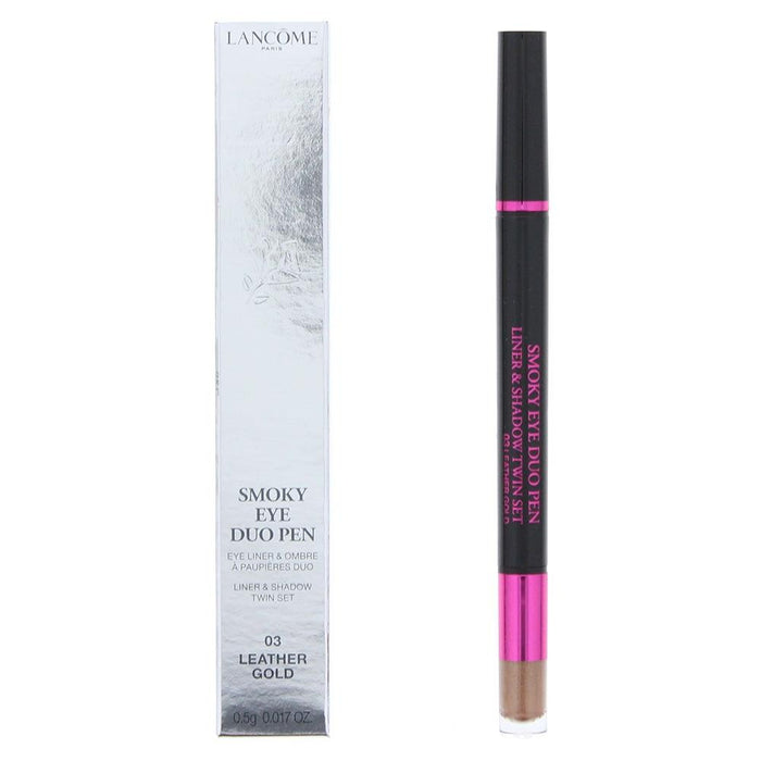 Tuș de ochi și fard de pleoape Lancome Smoky Eye Duo Pen, 2-în-1, nuanța 03 Leather Gold, 0,5 g