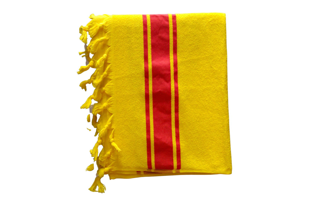 Eșarfă Lanvin Scarves & Wraps, galbenă, cu dungi roșii