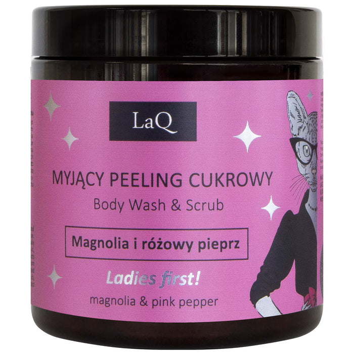Gel de duș exfoliant LaQ Magnolia & Pink Pepper, curățare și exfoliere, 220 g
