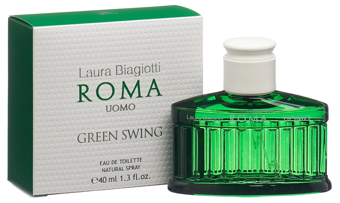 Apă de toaletă Laura Biagiotti Roma Green Swing, pentru bărbați, 40 ml