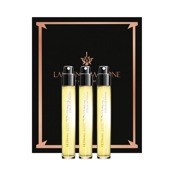 Set extract de parfum Laurent Mazzone Ultimate Seduction Oud, unisex, miniatură, 3 x 15 ml