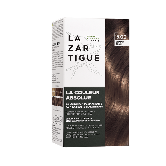 Vopsea permanentă de păr Lazartigue La Couleur Absolue, nuanța 5.00 Light Chestnut, 143 ml