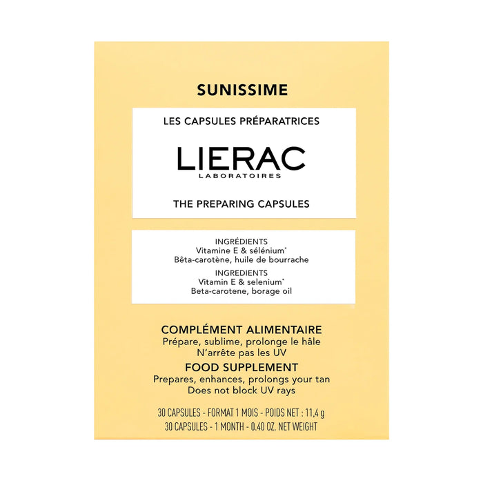 Supliment alimentar Lierac Sunissime Enhance & Prolong Tan, capsule, 30 capsule, 11,4 g
