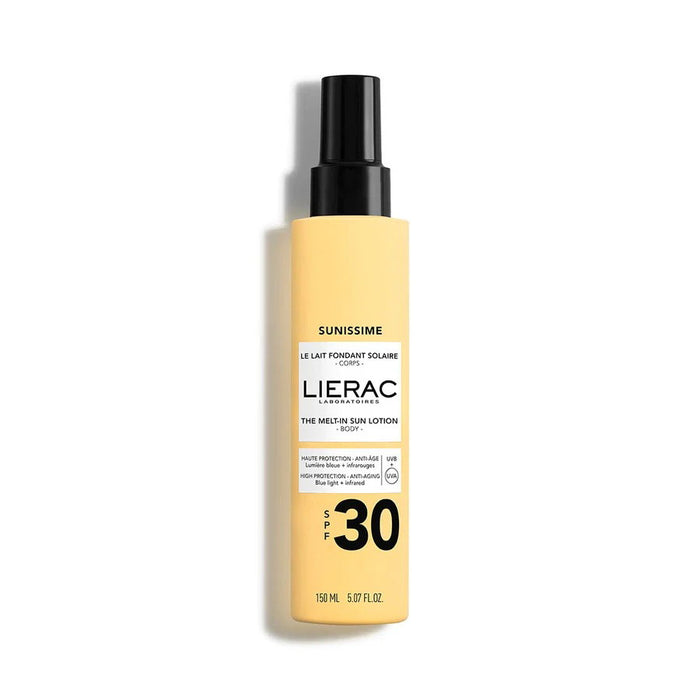 Loțiune de protecție solară pentru corp Lierac Sunissime The Melt-In Sun, antiîmbătrânire, SPF 30, 150 ml