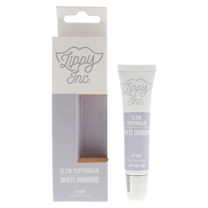 Balsam de buze Lippy Inc. Glow Superbalm White Diamond, finisaj lucios, 10 g
