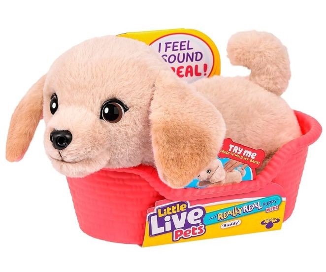 Jucărie de pluș interactivă Moose Little Live Pets Really Real Puppy, Buddy Labradorul