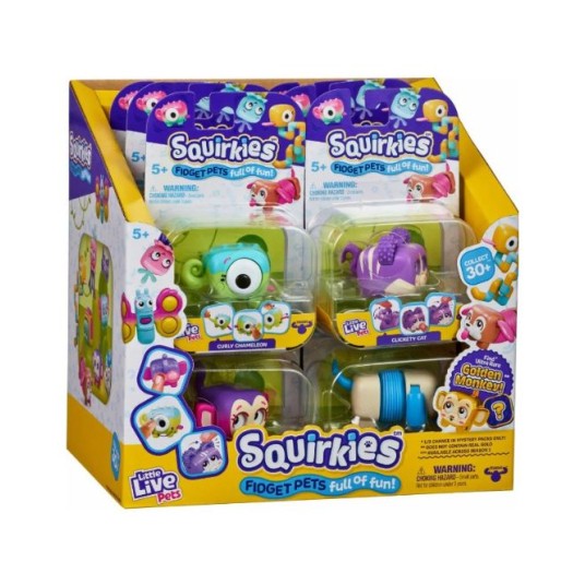 Jucărie senzorială Moose Little Live Pets Squirkies Fidget Pets, diverse modele, 5+ ani