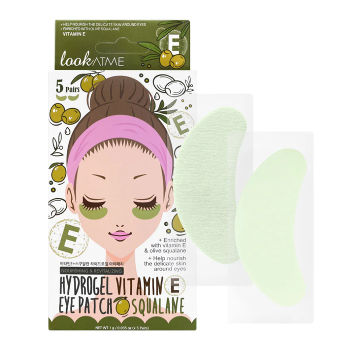 Plasturi hidrogel pentru ochi Look At Me Vitamin E Eye Patch Squalane, hrănitori, 10 buc