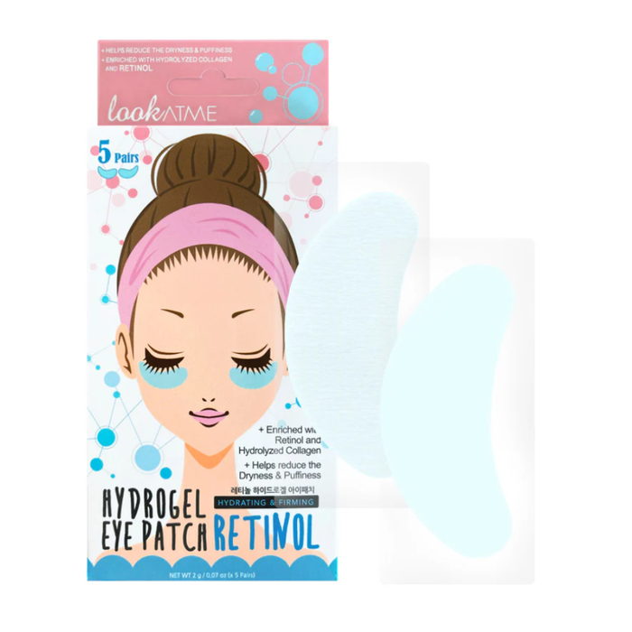 Plasturi hidrogel pentru ochi Look At Me Retinol, cu efect de fermitate, 10 buc