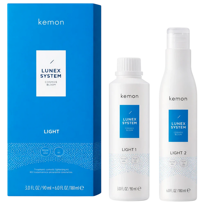 Set pentru decolorarea părului Kemon Lunex System Light, cremă decolorantă 90 ml + cremă activatoare 180 ml