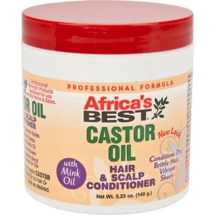 Africas Best Castor Oil, Conditioner pentru Păr și Scalp, cu Ulei de Mink, 149g