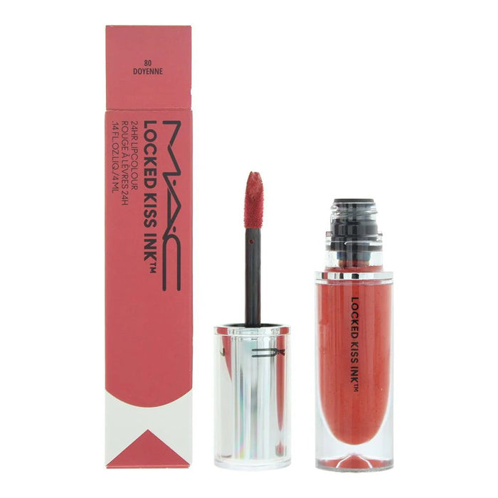 Ruj lichid MAC Locked Kiss Ink, nuanța 80 Doyenne, 4 ml