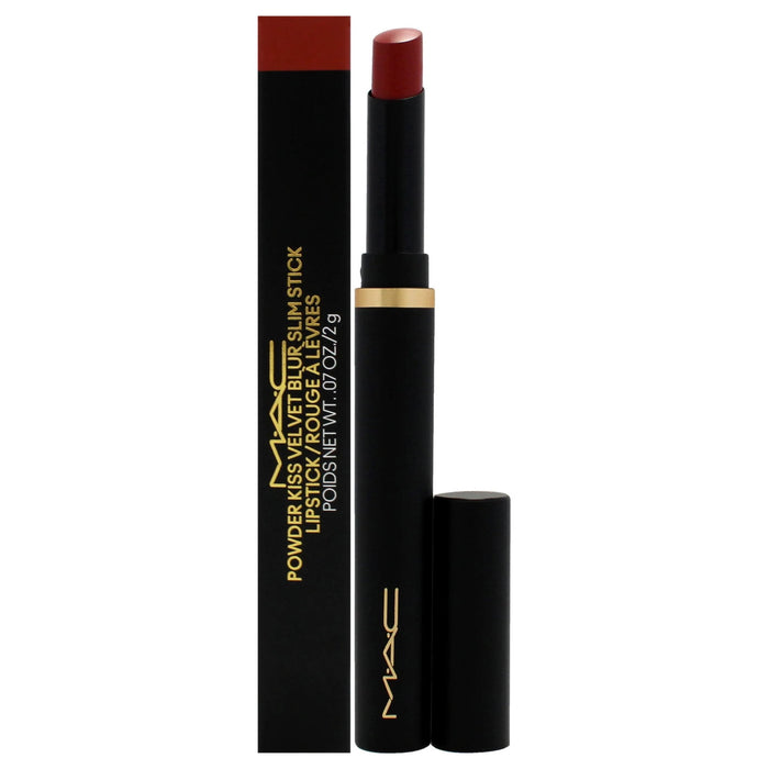 Ruj cremos MAC Powder Kiss Velvet Blur, nuanța Spice World, 2 g