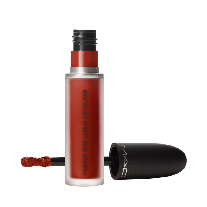 Ruj lichid MAC Powder Kiss Velvet Blur, mat, nuanța 991 Devoted To Chili, 5 ml