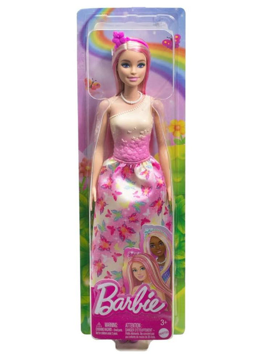 Păpușă prințesă Mattel Barbie, păr blond cu șuvițe roz, 3+ ani