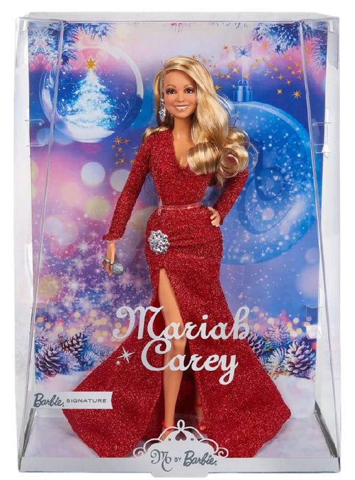 Păpușă Mattel Barbie x Mariah Carey Holiday Celebration, rochie roșie de sărbătoare